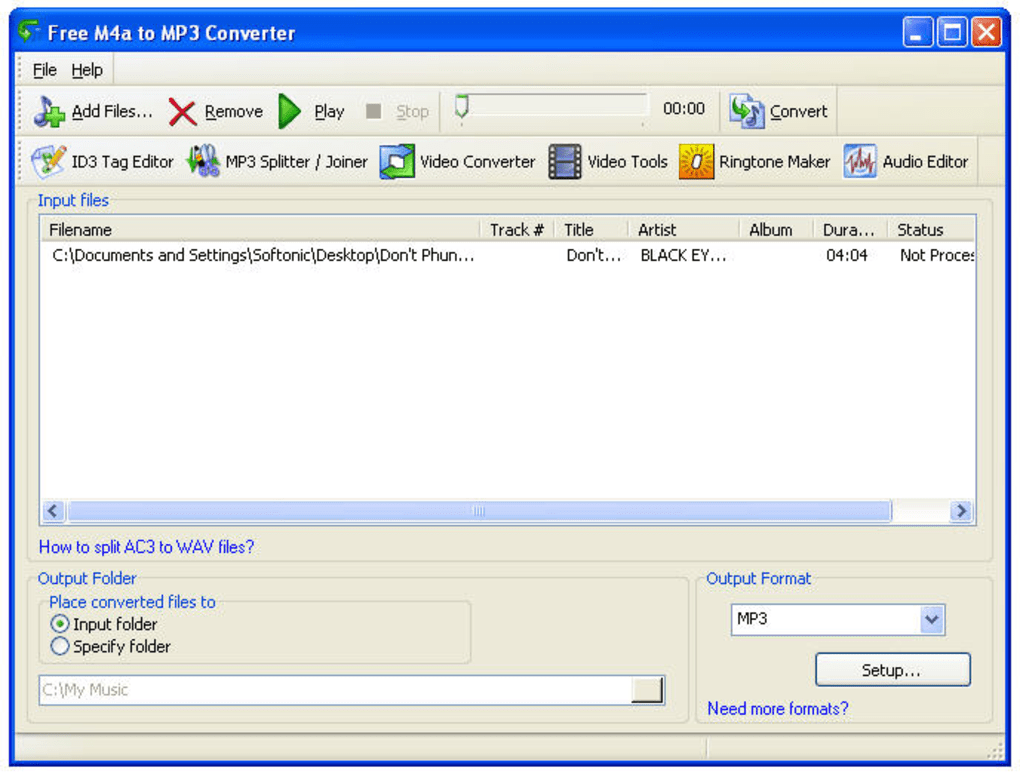 M4a to mp3 converter pc